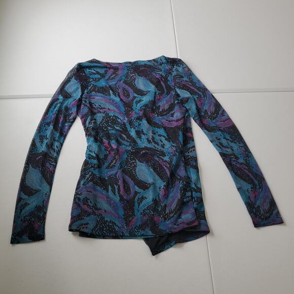 Y2K Fairy Grunge Whimsigoth INC Shirt Womens Large Blue Purple Abstract - Picture 2 of 7